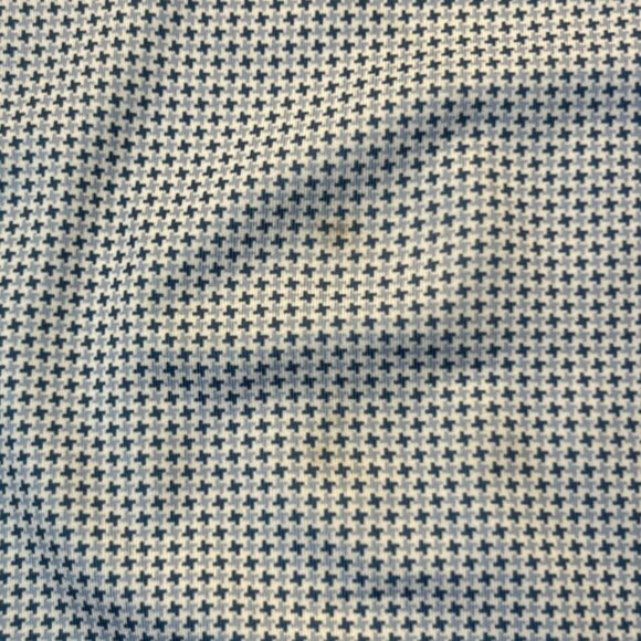 Peter Millar Summer Comfort Tailored Golf Shirt 3 Button Polo Blue Print SZ Med - Picture 8 of 8